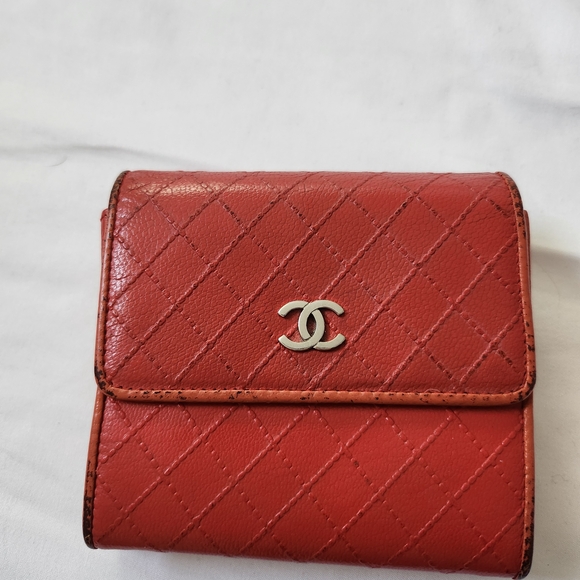 CHANEL Handbags - FREE Chanel Coral Quilted Leather Wallet